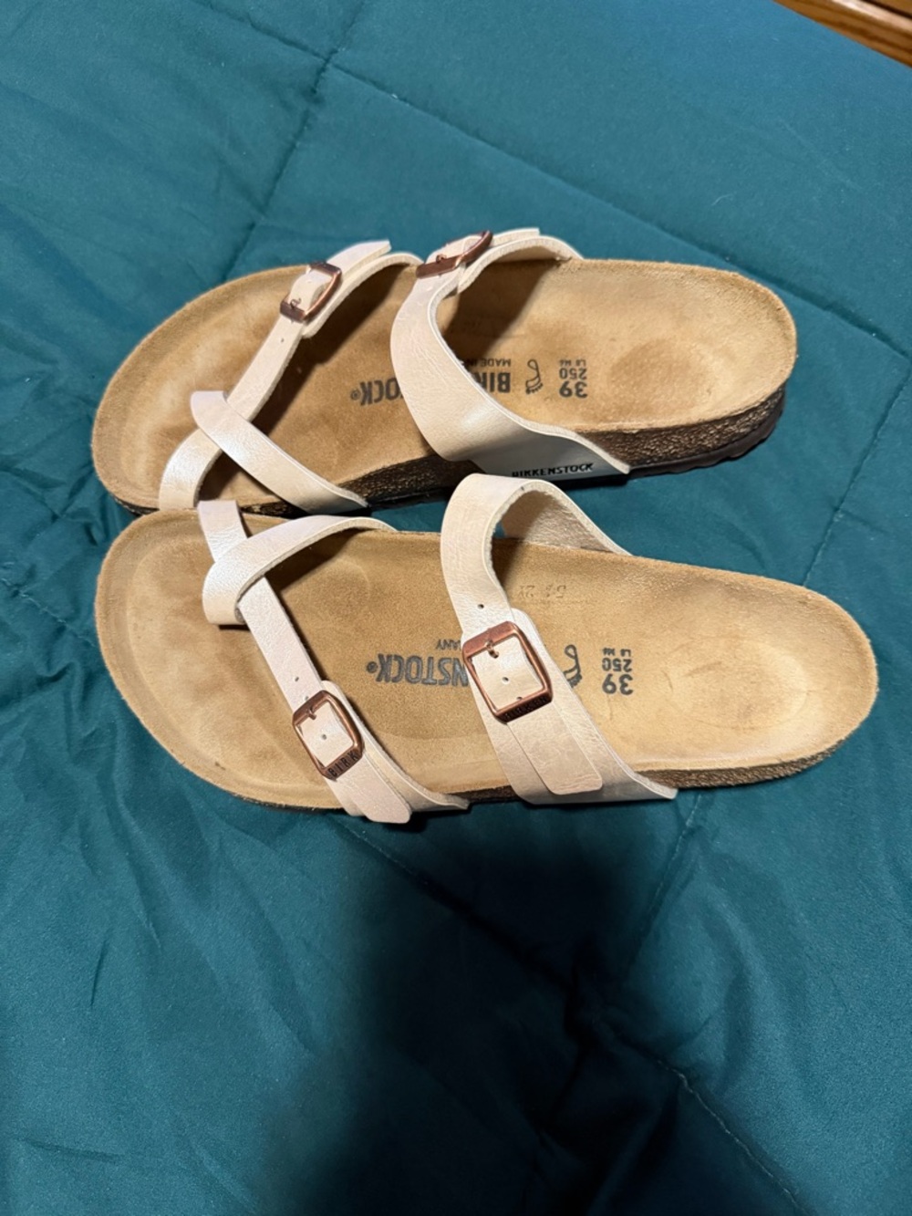 Birkenstock Women's Pale Pink Double Strap Cork Sandals
